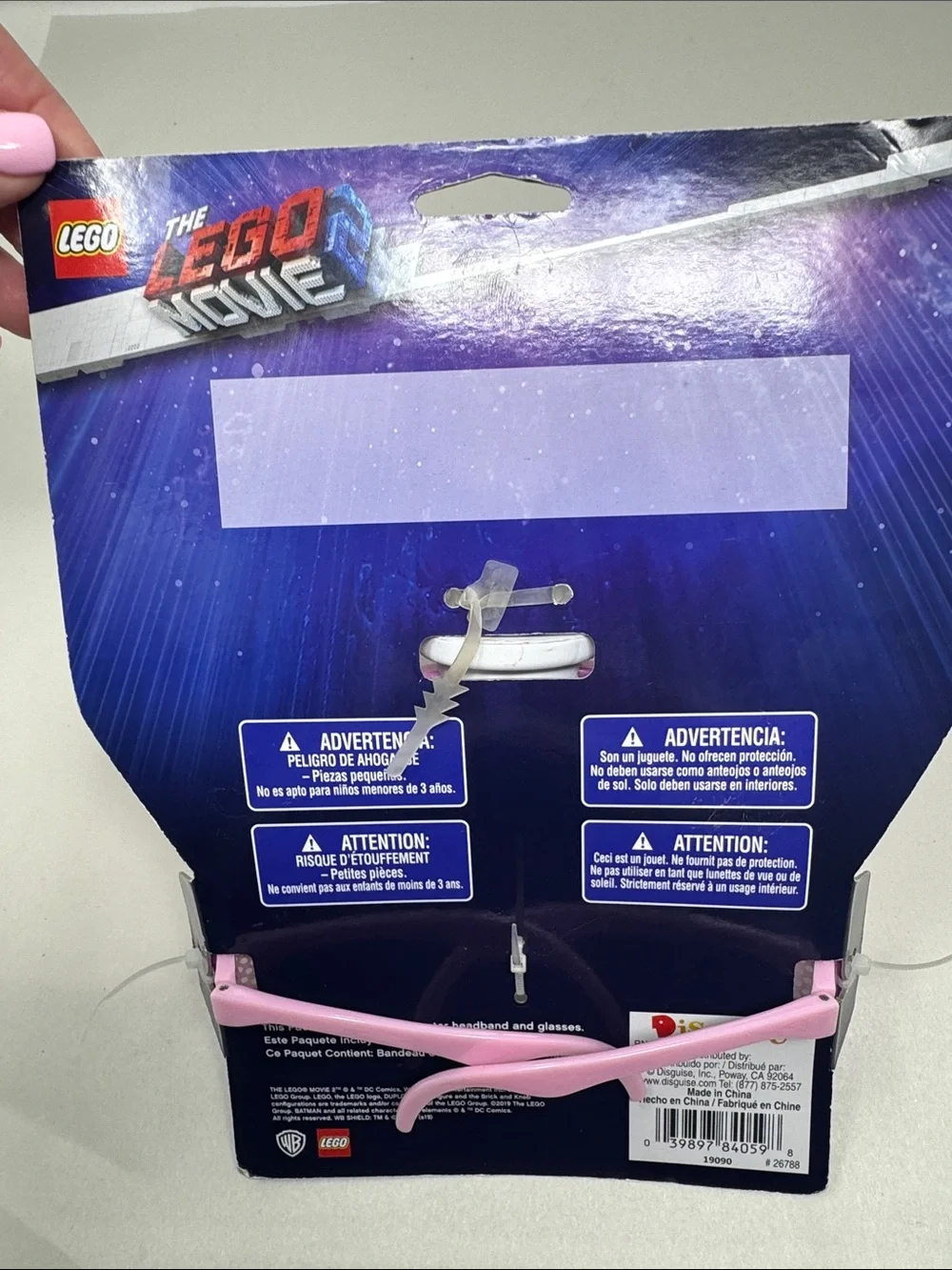 THE LEGO 2 MOVIE UNIKITTY GLASSES AND HEADBAND EARS COSTUME PINK EYES